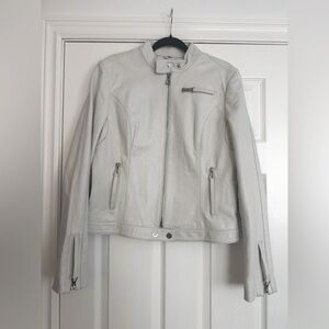 Rudsak “Lajour White Diamond Leather Moto Jacket NWOT